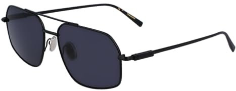 Salvatore Ferragamo Unisex SF313S Sunglasses, 002 Matte Black, 58
