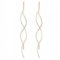 Pendientes Colgantes Largos De Cristal Para Mujer, Pendientes De Anzuelo De dorado, Cinta En Espiral Lágrima Múltiple Pendientes Aros Colgantes De Gota De Cristal Brillante Joyas Regalos