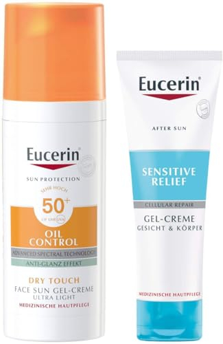 Eucerin Sun Oil Control Face LSF 50+ 50 ml Gel-Creme + gratis Sensitive After Sun 50 ml