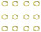 Rondelle Tonde Ottonate per Porte - Kit per Regolazione e Sollevamento Porte, Facili da Installare e Resistenti, Rondelle Alzaporta Disponibili più Diametri (Ø 8 mm. 12 pezzi)
