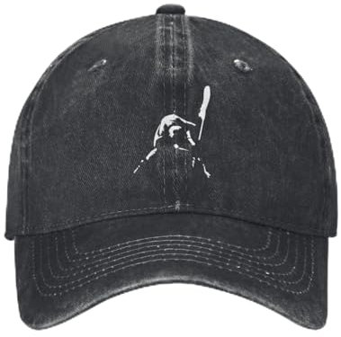 QIYAEUA Vintage The Clash London Calling Baseballkappe für Männer Frauen Distressed Washed Kopfbedeckung Punk The Clash Outdoor Sommer Soft Caps Geschenk