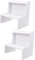 Tofficu 2St Doppelregal schreibtischgestell tischregal Schreibtisch Schreibtisch-Dekoration Desktop-Speicherregal Regale für Schlafzimmer stifthalter Regal Haushaltsregal hölzern Weiß