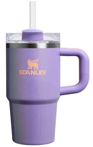 Stanley Quencher H2.0 Vaso con asa y pajita, 590 ml, tapa Flowstate de 3 posiciones, portavasos, compatible para viajes, taza de acero inoxidable aislado, sin BPA, brillo perenne