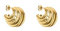 PURELEI® Stay Classy Ohrringe – Elegante Ripp-Optik, poliertes Design - Edelstahl 18K Vergoldet, Silber oder Roségold - Damenschmuck - Damenohrringe - Geschenk für Damen (Gold)