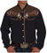 Men's Western Cowboy Shirts Long Sleeve Embroidered Shirts Slim Fit Casual Button Down Shirt with Pockets Men's Summer Shirts Gold