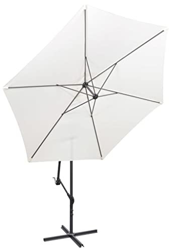 Generisch Pangshiyuan jiangboyue-42202 Parasol déporté Blanc sable 3 m
