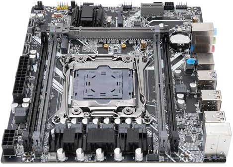 X99 Placa Base, Placa Base LGA 2011 con Ranuras de Memoria DDR3 de 4 Canales, M.2 NVME NGFF Serial, Puertos ATA3.0 y ATA2.0, PCIe para I7