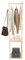 Porte Manteau Sur Pieds Bambou, Stable Vestiaire Porte Manteau d'Entrée Charge max 15kg Portemanteaux pour Entrée Bain Masion Chambre-155 * 38 * 30,5 cm - Couleur d'origine