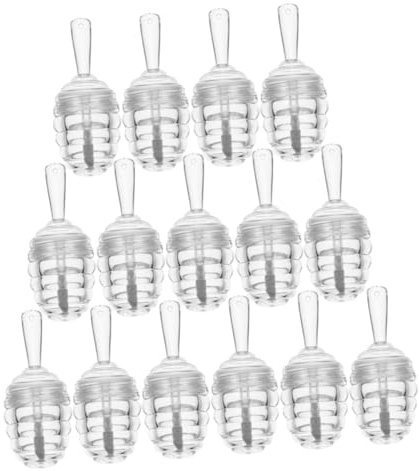 LIFKOME 15 Stück Teiliges Honigwaben Lippenpflegebehälter aus Transparentem Kunststoff Wiederverwendbare Wasserdichte Lipgloss und Lippenbalsam Fläschchen Praktisch für DIY Lippenpflege