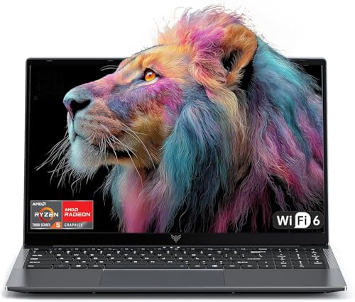 15,6 PC Portatile Ryzen 5 7430U Fino a 4,3 GHz 16GB DDR4 512GB SSD Ufficio | Tivique Laptop 180° Pieghevole, WiFi 6, AMD Radeon RX Vega 7, Webcam 1MP, USB3.2, HDMI, Type-C, Notebook per Studio Domestico