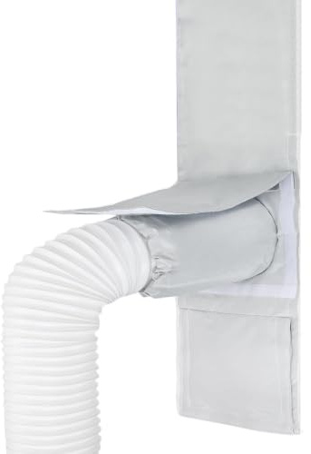 Kit d'aération fenêtre AC portable – Barrière contre les courants d'air, co | Ventilation sur rail, , adaptateur tuyau d'échappement, joint climatiseur en plastique PVC | Garde climatique pour rési
