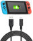 Cable de carga para Switch 2/Switch Lite/Switch OLED, cargador para Switch y Switch Lite, para Samsung Galaxy S9, S8, Note 8 y otros cables USB C (10 pies), color negro