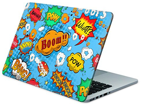 Skins4u Laptop Aufkleber Universal Skin Netbook Sticker für bis zu 17,3 Displays in 41,5x33cm - Comics Blau