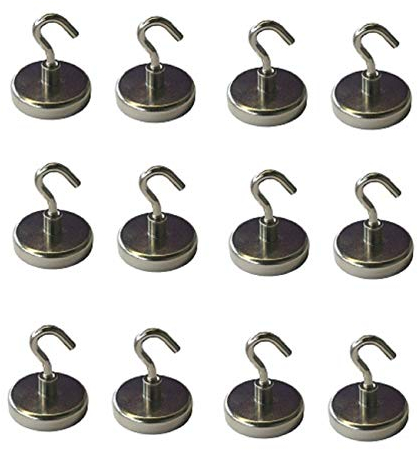 Provance 12 Stück Magnethaken - Halter mit Traglast von bis zu 6 kg 35x7mm