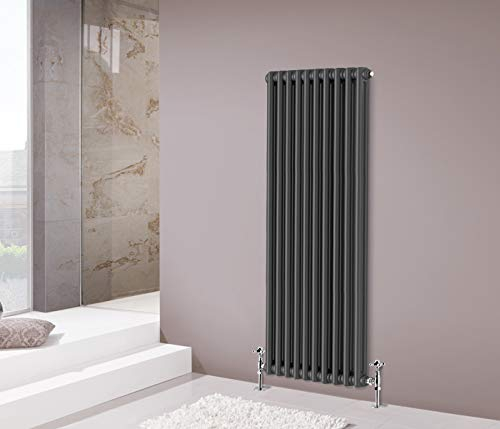 NRG 1500 x 470mm Traditional 2 Column Radiators Vertical Central Heating Cast Iron Rads for Bathroom Living Room and Kitchen