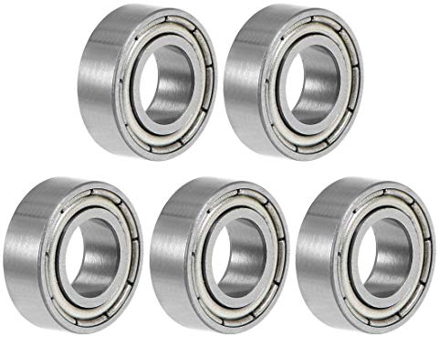 sourcing map 5stk tief Rille Ball Lager 6x12x4mm MR126ZZ Doppel Schutz Chrom Lager