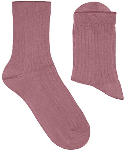 Weri Spezials Chaussettes pour homme Casual Business Funny en coton côtelé dans 10 couleurs naturelles - Rose - 43-46