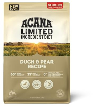 ACANA Singles Limited Ingredient Grain Free High Protein Dry Dog Food Duck & Pear Recipe 4.5lb Bag
