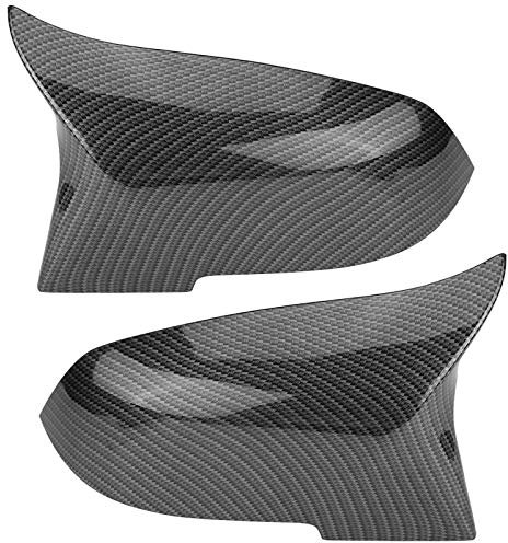 1 Paire de Couvercle de rétroviseur Couvercle de Miroir d'aile adapté pour 220i 328i 420i F20 F21 F22 F30 F32 F33 F36 X1 E84 Plusieurs Styles à Choisir (Carbon Grain Black)