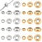 UNICRAFTALE 30 Stk 2 Farben 6/8/10mm Stopper Perlen Schieber Perlen Mit Gummi Innen Rondelle Slider Perlen Metall Abstandsperlen 2/3.5mm Loch Edelstahl Perlen Für Armband Schmuckherstellung