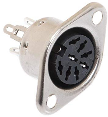 Tecnostore CONNETTORE PRESA DIN 8 POLI DA PANNELLO a saldare femmina F in metallo 8p cavo