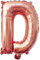 Lepep 40 cm Roségold Luftballons Zahlen von 0 bis 9 Buchstaben von A bis Z Party Deko Ballons für Geburtstag Babydusche Brautparty Hochzeit Abschlussball Folienballons Dekoration (Buchstabe D)