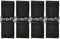 Everfly Griffband Tennisschläger - Overgrips Padelschläger - Glatt/Perforiert - 4 Stück Schwarz - Band Badmintonschläger Squash Racketball - Griffbänder für Schläger Schlägergriffe (Glatt)