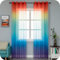GIRASOLE HOME Paar Voile Vorhänge, halbtransparent, Farbe getönt, Regenbogen, Vorhang für Wohnzimmer, Schlafzimmer, Küche und Innenbereich, 2 Paneele mit Ösen 140 x 238 cm
