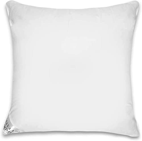 Mayaadi-Home MA90 Kopfkissen 80x80 cm 1000 + 200 Gr. Federn + DAUNEN Kissen 3-Kammer 1200 G Weiche Gänse Schlafkomfort Bezug 100% Baumwolle 100% Natur Daunenkissen Allergiker