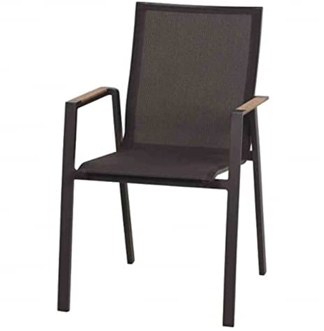 Siena Garden Stapelsessel Rondo anthrazit/Ranotex® grau Stapelstuhl