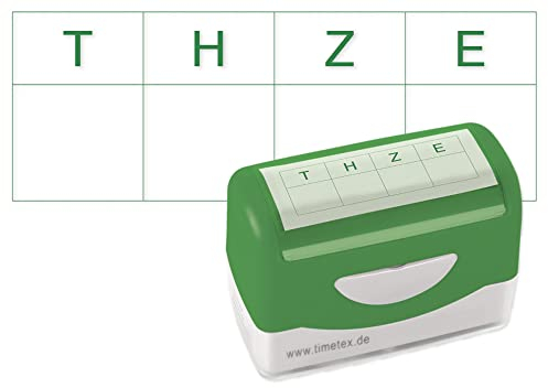 TimeTEX - Siebdruck-Stempel Perpetuum Stellenwert verstehen - T H Z E - Tausend - Hundert - Zehner - Einer - Stempelplatte: 25 x 67 mm - 62309