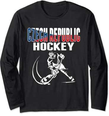 Tschechische Republik Eishockey-Fans Trikot - Support Czech Hockey Langarmshirt