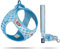 Vest Harness curli Clasp Air-Mesh SkyBlue-Caro 3XS & Leash M