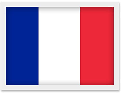Artery8 Saint Martin (French part) National Flag Patriotic Vexillology World Flags Country Region Poster Artwork Framed Wall Art Print A4