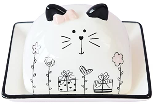 BESTonZON Burriera in Cartone Animato Contenitore per e Formaggi Portaburro Riutilizzabile per Mantiene e Spalmabile