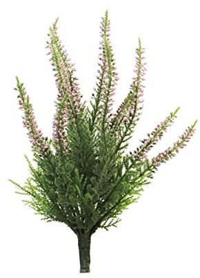 artplants.de Brezo Decorativo LANQIU en Varilla de Ajuste, Rosa, 25 cm - Brezo Artificial
