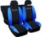 Auto Accessori Lupex | Coprisedili Auto Compatibili con Punto I e II serie 1993-2011, Colore Nero Blu Royal, Made In Italy, Policotone, Nome Auto Ricamato, Fodere Sedili Anteriori e Posteriori