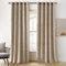 Woaboy Rideaux Occultant Thermique Salon Rideaux et Draperies Chambre Double Velours Panneaux de Rideau Intérieurs Isolant Anti Chaleur/Froid à Oeillets Extensible Lot de 2, 167x228cm Beige