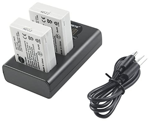 DSTE (2-Pack) LP-E8 Ersatz Batterie + Duales USB-Ladegerät mit LCD-Display Kompatibel mit Canon EOS 550D,600D,650D,700D,Kiss X4,Kiss X5,Kiss X6i, Kiss X7i,Rebel T2i,T3i,T4i,T5i Digital Kamera