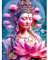 CEOVR 5D Diamond Painting Kits,Runden Diamond Diamant Dots Art,Buddha Frau,30x40 cm DIY Kreuzstickerei Diamant Malere Kits Kunsthandwerk für Erwachsene,Home Wall Decor,Blumen