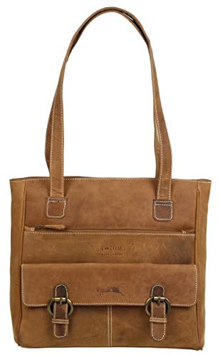 Ven Tomy Damen Leder Shopper Handtasche Schultertasche 4077