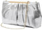 ZOUIQSS Abendtasche Damen Pailletten Clutch Elegant Brauttasche aus Plissierter Satin mit Kette Handtasche für Hochzeit Abschlussball Party(Glänzend Silber)