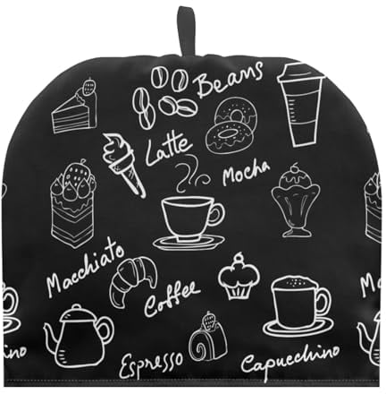 NETILGEN Teapot Cozy Large Tea Cosy Insulation Keep Tea Warm Creative Tea Pot Cozies Teapot Dust Cover Perfect for a Traditional English High Tea Experience, Coffee Dessert Black
