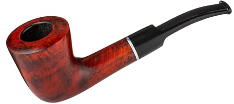 Angelo Pfeife Modell 12 rot/braun leicht gebogen mit Ring