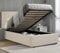 Upholstered Ottoman Bed Single Bed Frame UKFR Velvet Beige Ottoman Storage Bed with Gas Lift End Opening Wooden Slats with Storage Bed (3ft Single 90 x 190, No Mattress)