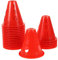 KONTONTY Rolle 20st Farbige Zapfen Schlittschuh-kegelbecher Übungskegel Sporttrainingskegel Trainingskegel Kunststoff Sicherheitsparkkegel Rot Plastik Fitness Mini Hindernis