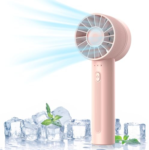 ITSHINY Ventilador Portátil de Mano, Mini USB Recargable Con 4 Velocidades, Ligero Para el Hogar, la Oficina, Viajes, Camping