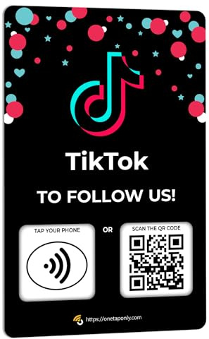 1 Einheit Social Review Tap Card | QR-Code überprüfen | Kontaktlose Bewertungskarte | NFC Tap Card | unbegrenzte Nutzung (1-TikTok-Karte)