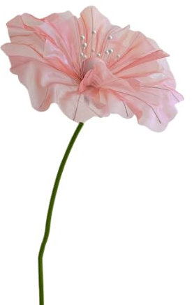 Fiskenet Fiori giganti per decorazione e farfalla, 1 pezzo, stelo lungo 48,3 cm, Flores Gigantes para Decoracion (fiore rosa)