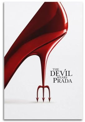 NUSLNG Filmposter Der Teufel trägt Prada, dekoratives Leinwandposter, Wandkunst, Dekor, Wohnen, moderne Familienschlafzimmer-Dekoration, Poster, 30 x 45 cm, ungerahmter Stil